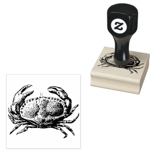 krab rubberstempel (Gestempeld)