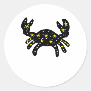 Krab Ruimte Sterren Sticker – Kosmisch Dier