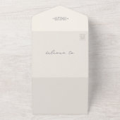 Krab rustiek strand bruiloft donkerblauw QR All In One Uitnodiging (Buitenkant)