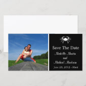 Krab Save The Date Fotokaart (Zwart) (Voorkant / Achterkant)