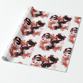 Krab Schaaldier Zee Patroon Cadeaupapier (Uitgerold)