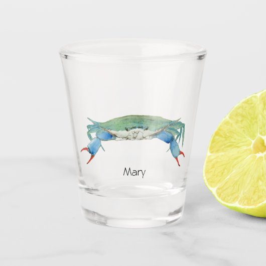 krab shot glas (Voorkant)