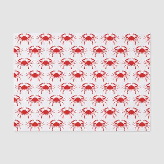 Krab Silhouet #2 Tekening Rood Tissuepapier (Voorkant)