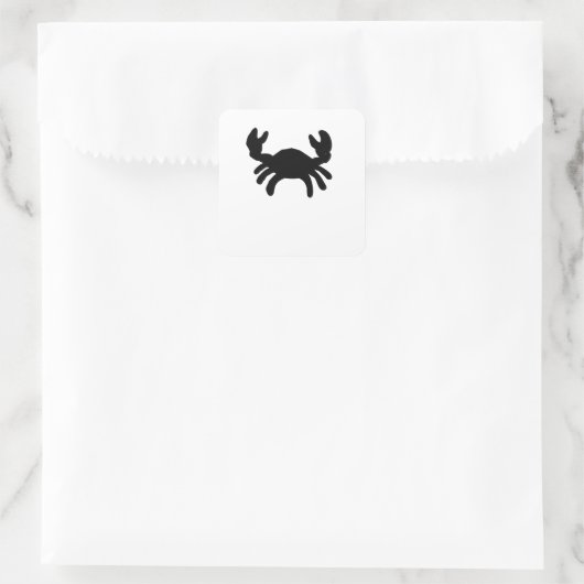 Krab Silhouet Sticker (Tas)