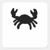 Krab Silhouet Sticker (Voorkant)