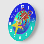 Krab & Starfish - Ronde wandklok (Hoek)
