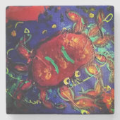 Krab Steen Onderzetter (Voorkant)