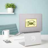 krab sticker (Laptop op bureau)