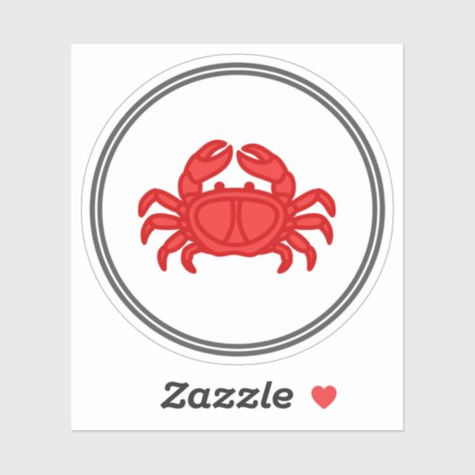 krab Sticker | Collectie van visgarnaal (Vel)