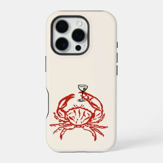 Krab Tekening iPhone Hoesje (Achterkant)