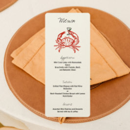 Krab Tekening Krabfest Dinerfeest Menu