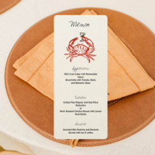 Krab Tekening Krabfest Dinerfeest Menu