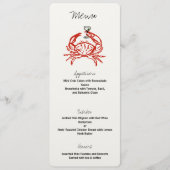 Krab Tekening Krabfest Dinner Party Menu (Voorkant)