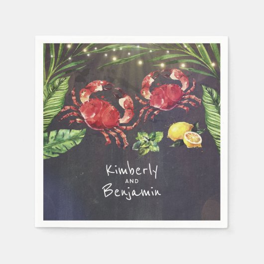 Krab Tropical Coastal Beach Servetten (Voorkant)