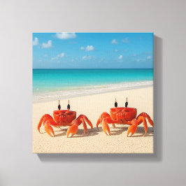 Krab tussen werelden - Drempel aangeraakt Canvas Afdruk