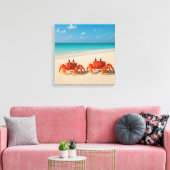 Krab tussen werelden - Drempel aangeraakt Canvas Afdruk (Insitu (Woonkamer))