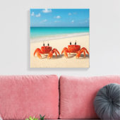 Krab tussen werelden - Drempel aangeraakt Canvas Afdruk (Insitu (Woonkamer))