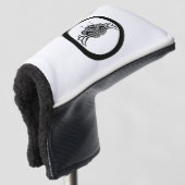 Krab van het zee, met kop in cirkel golfheadcover (3/4 voorkant)