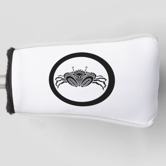 Krab van het zee, met kop in cirkel golfheadcover (Voorkant)