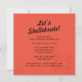 Krab verjaardagsfeest uitnodiging Funny Seafood (Achterkant)