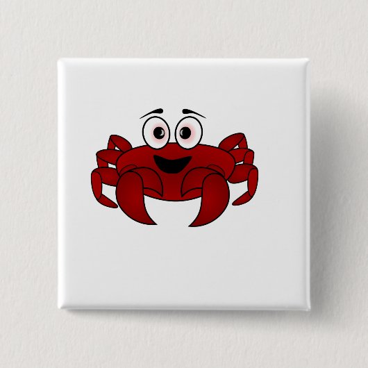 krab vierkante button 5,1 cm (Voorkant)
