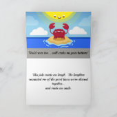 Krab vraagt: "Waarom brullen oceanen?" Kaart (Binnen)