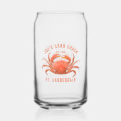 Krab Waterverven Illustratie Aangepaste tekst Blikvorm Glas (Achterkant)