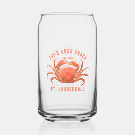 Krab Waterverven Illustratie Aangepaste tekst Blikvorm Glas