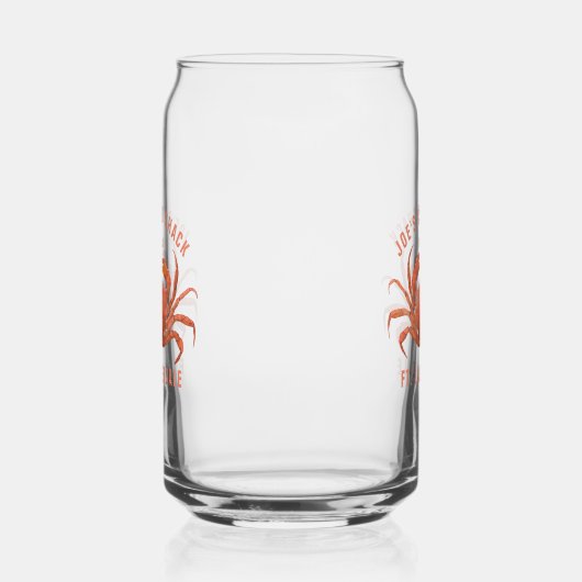 Krab Waterverven Illustratie Aangepaste tekst Blikvorm Glas (Rechts)