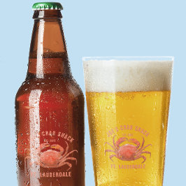 Krab Waterverven Illustratie Aangepaste tekst Glas