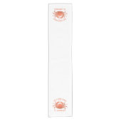 Krab Waterverven Illustratie Aangepaste tekst Korte Tafelloper (Voorkant)