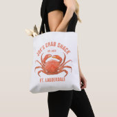 Krab Waterverven Illustratie Aangepaste tekst Tote Bag (Dichtbij)