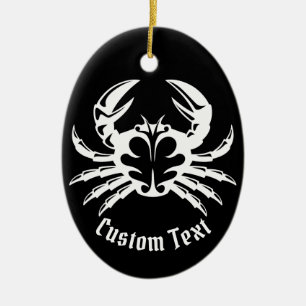 Krab Wit Keramisch Ornament