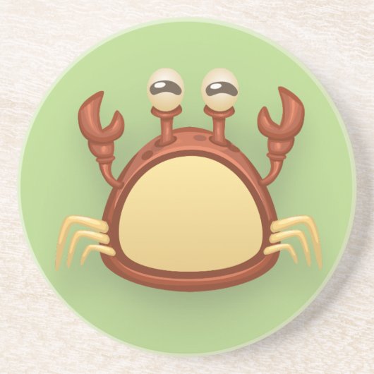 krab zandsteen onderzetter (Voorkant)