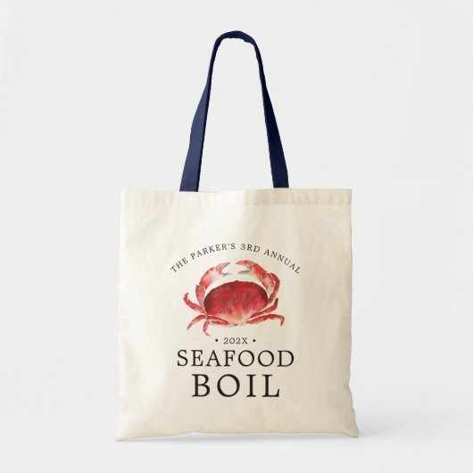 Krab/Zeebanket | Themafeest Zeebanket Tote Bag (Voorkant)