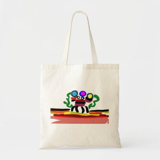 Krab zomer rafelig tote bag (Voorkant)