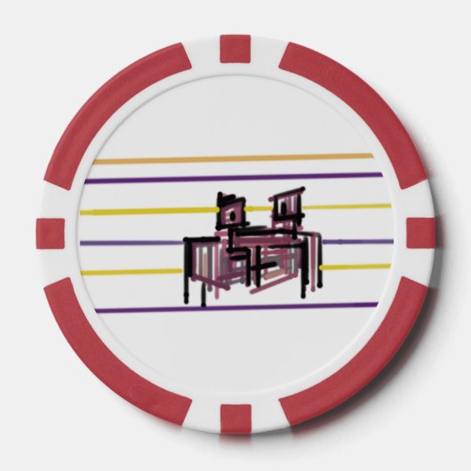 Krab zomer vreugde poker chips (Voorkant)