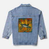 Krab zwaaien denim jeans jas denim jacket (Achterkant)
