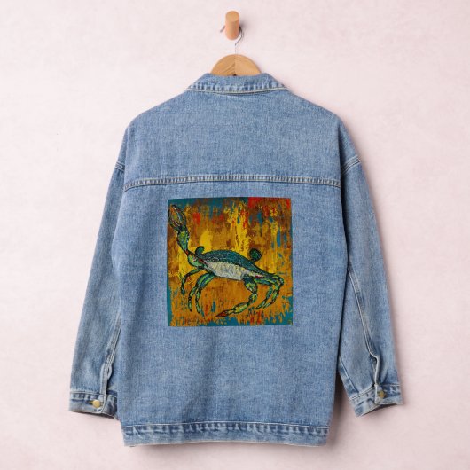 Krab zwaaien denim jeans jas jacket (Hangar)