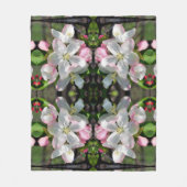Krabappel Spring Bloesems Abstract Fleece Deken (Voorkant)