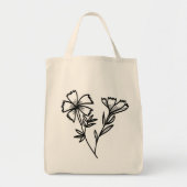 krabbel bloemen tote bag (Voorkant)