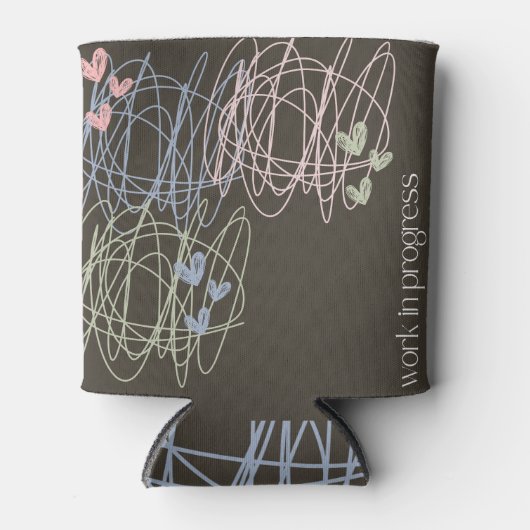 Krabbel en harten - Werk in uitvoering Blikjeskoeler (Voorkant)