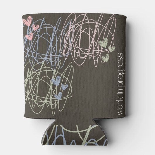 Krabbel en harten - Werk in uitvoering Blikjeskoeler (Achterkant)