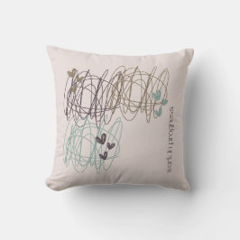 Krabbel en harten - Werk in uitvoering Kussen