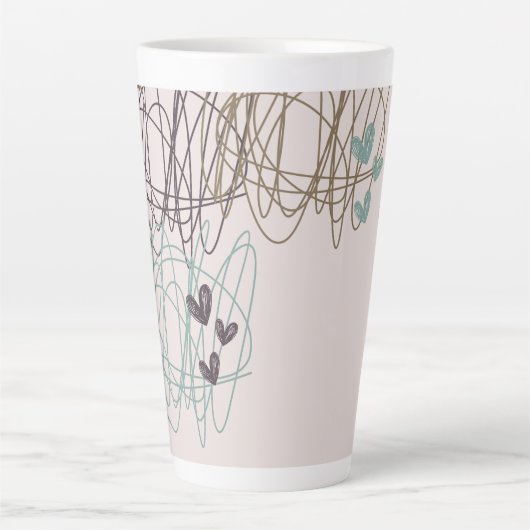 Krabbel en harten - Werk in uitvoering Latte Mok (Voorkant)