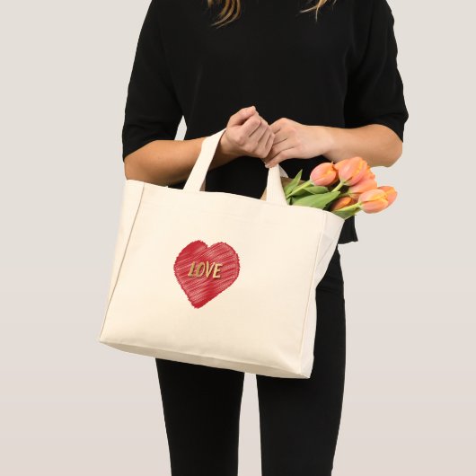 Krabbel Hart Gouden Liefde Mini Tote Bag (Voorkant (product))