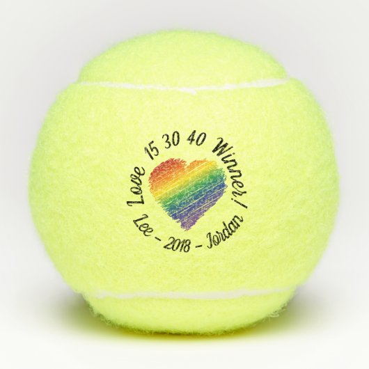 Krabbel hart Liefde Tennisballen (Voorkant)