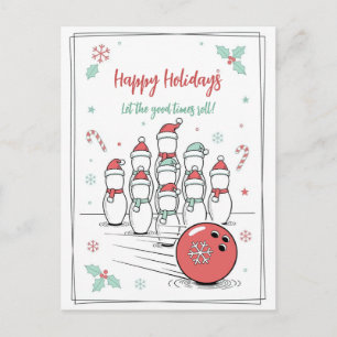 Krabbel Kerst Bowling Vakantie Kaarten Feestdagenkaart
