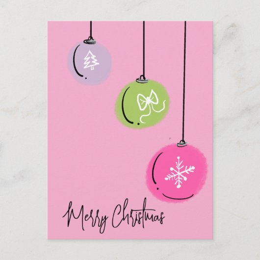 Krabbel kerstversiering briefkaart (Voorkant)