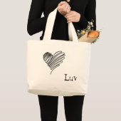 krabbel, Luv Grote Tote Bag (Voorkant (product))